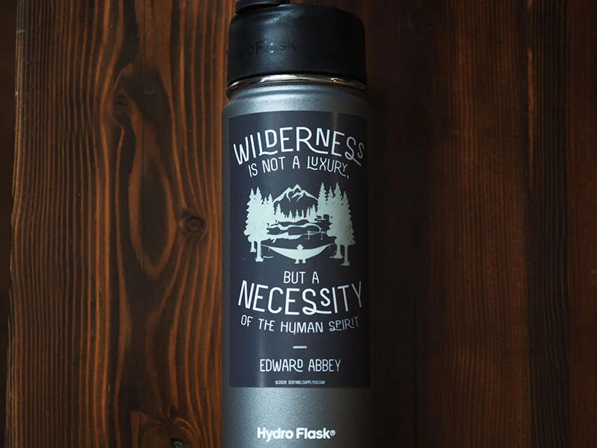 Edward Abbey Wilderness Quote Sticker gallery
