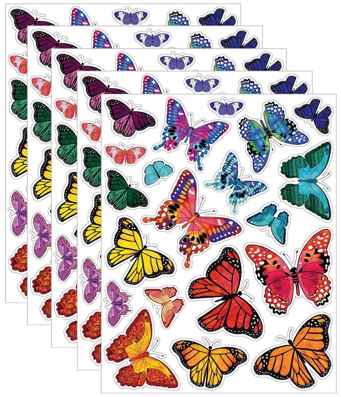 100-Count Static Cling Vinyl Window Decorations, Butterflies (5 Sheets of 20) gallery