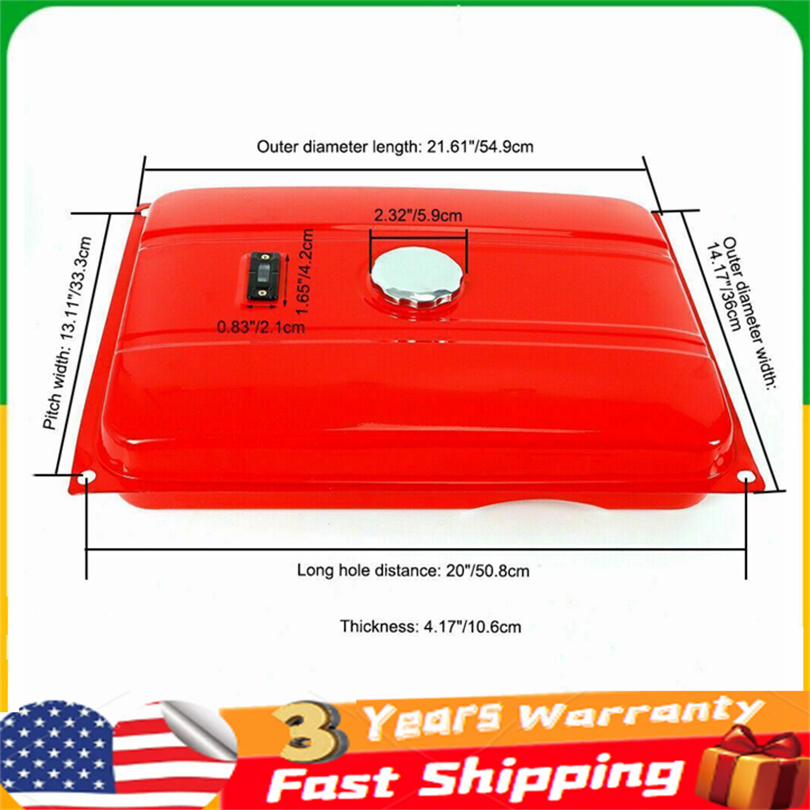 For EC2500 4 Gallon Universal Fuel Gas Tank Generator Petcock Filter Gauge Cap gallery