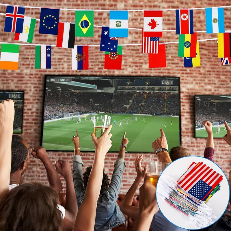 MARFOREVER 100 Countries String Flag Flags of the World, 82 Ft International Ban gallery