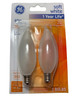 4 GE 40w Soft White Intermediate Base 66106 Candelabra Decorative Light Bulbs gallery