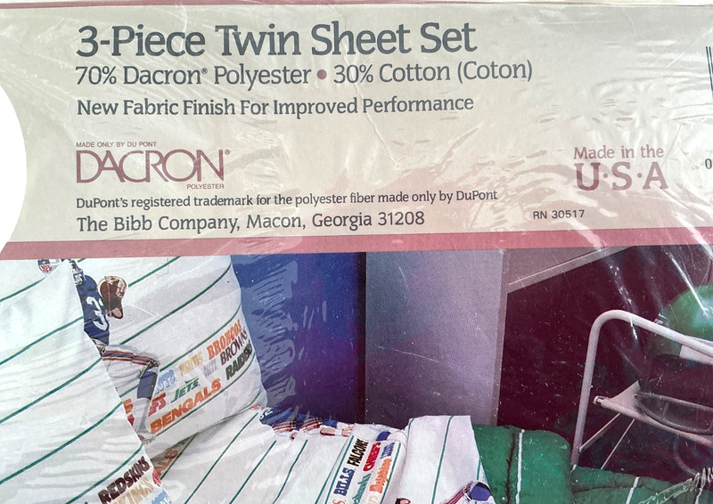 NFL Twin Sheet Set includes pillowcase Polyester Cotton Blend NWT gallery