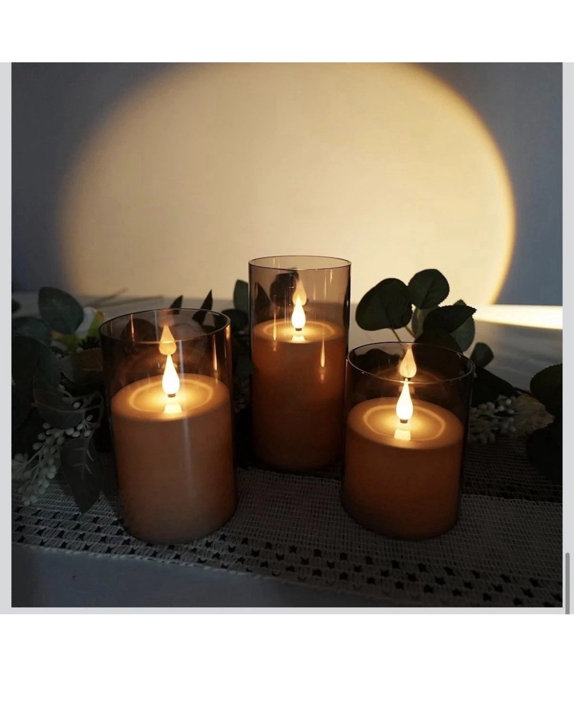 6pcs Flameless Candles Gray Acrylic with Remote Control and Timer, Battery Op... gallery