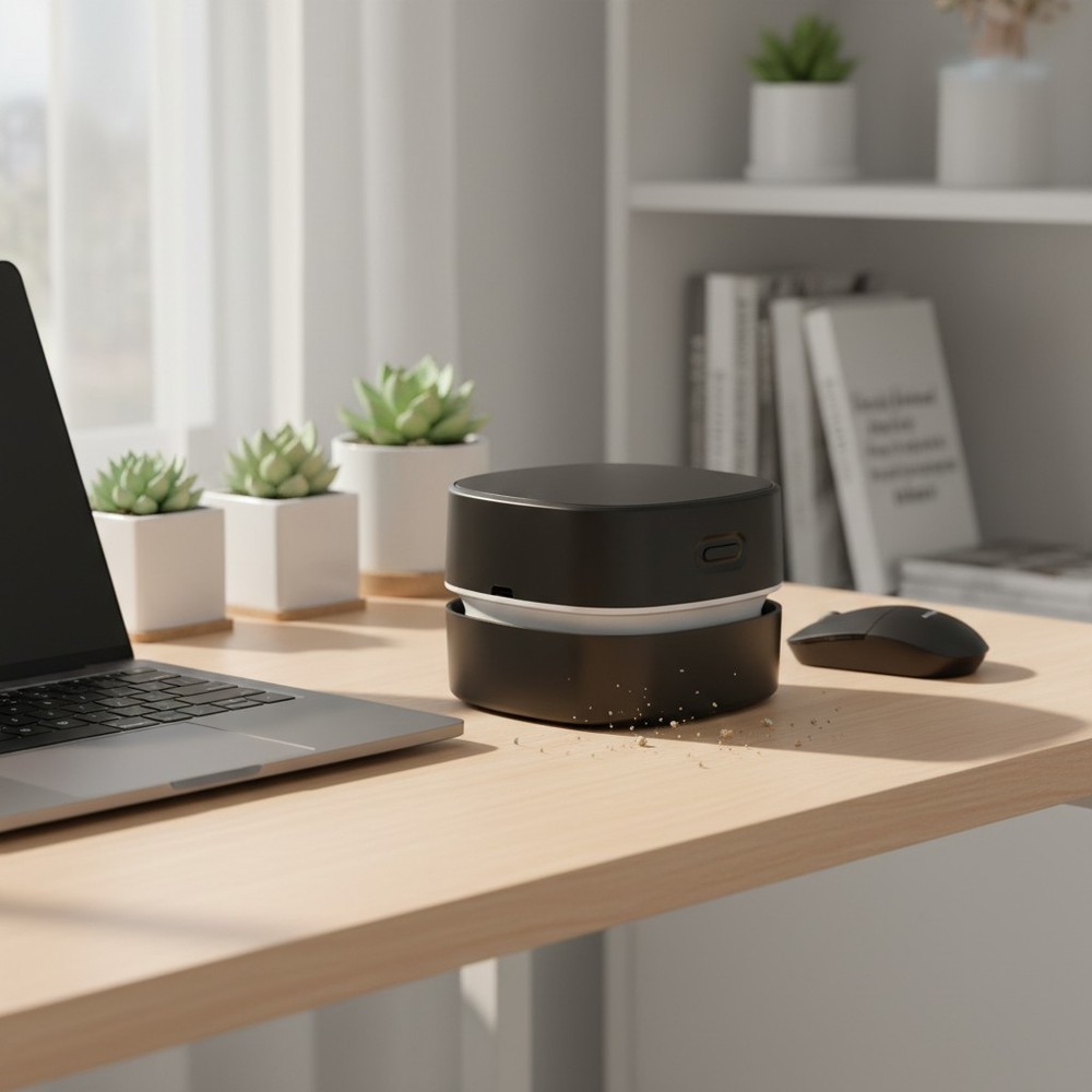 Efficient Handheld Desktop Vacuum with 400 Mins Runtime & Low Noise Operation