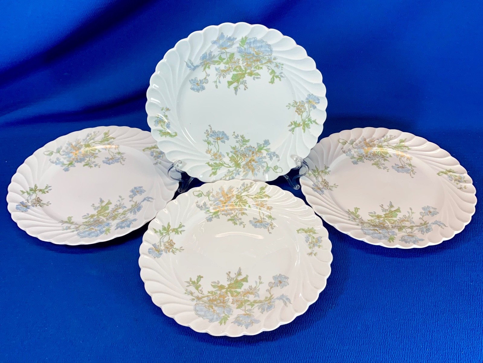 HAVILAND LIMOGES MARGAUX PATTERN SET OF 4 7/75" SALAD PLATES gallery
