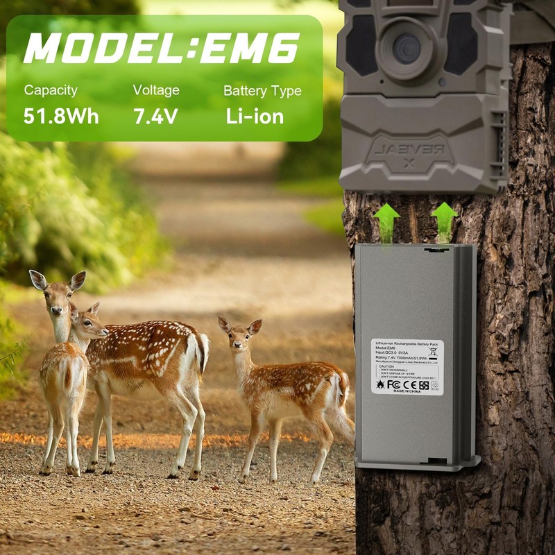 ✅4x Battery Replace for Tactacma Hunting Camera Reveal X Gen 3.0, 2.0, X Pro 3.0 gallery