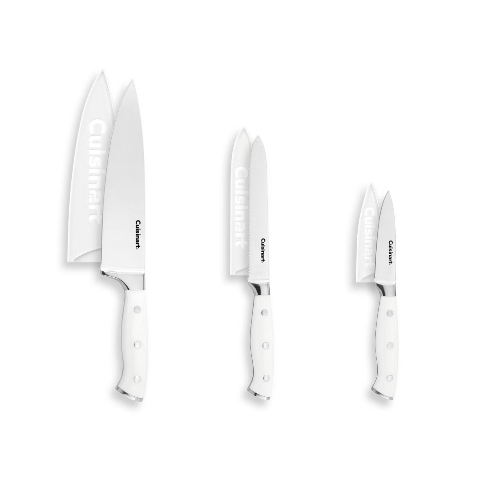 Cuisinart Classic White Triple Rivet 6pc Chef Set with Blade Guards gallery
