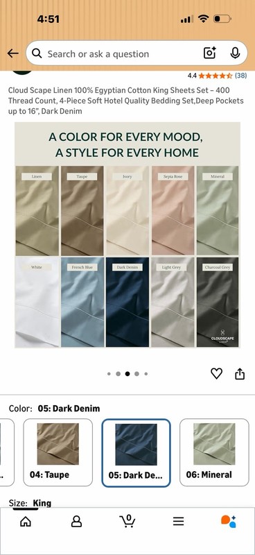 Cloudscape 5 Piece Split King Size Sheets 100 PercentEgyptian Cotton gallery