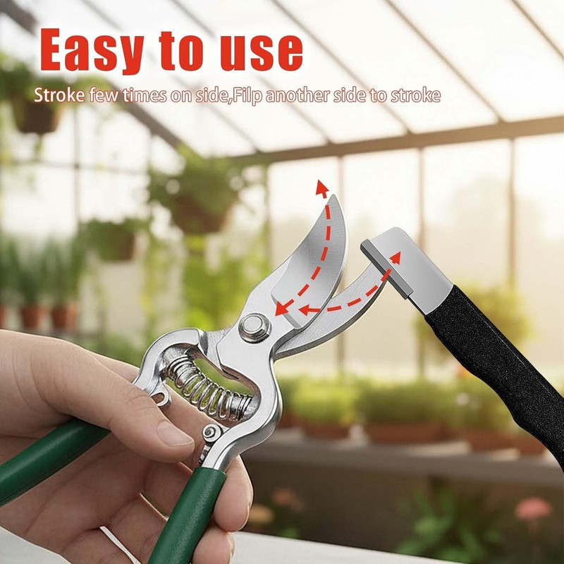 Black/red Garden Tool Sharpener QuickGardening Scissors Sharpener for Lawn Mower gallery
