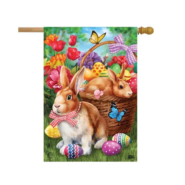 Double Sided Flags Custom Ester Garden Flag 28x40in 12x18in Happy Easter Flag gallery