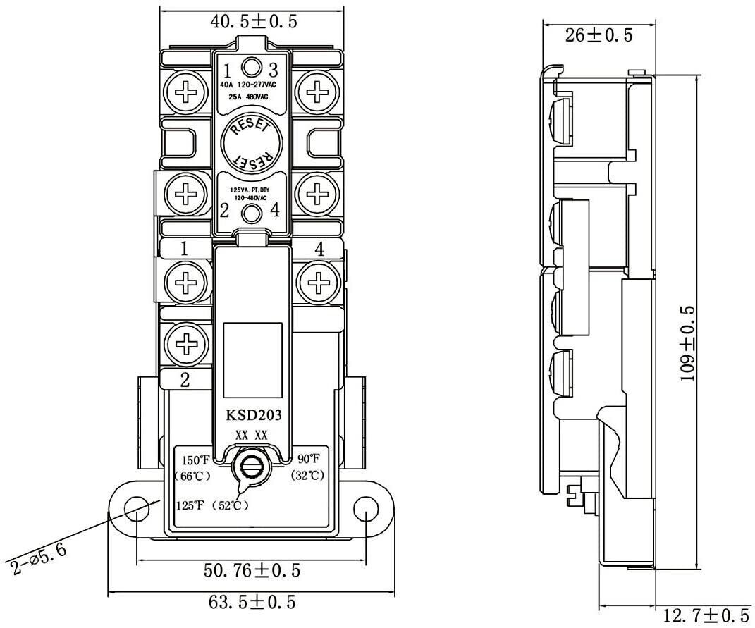 THERMOSTAT FOR DOUBLE ELEMENT TANKS ELECTRIC WATER HEATER gallery
