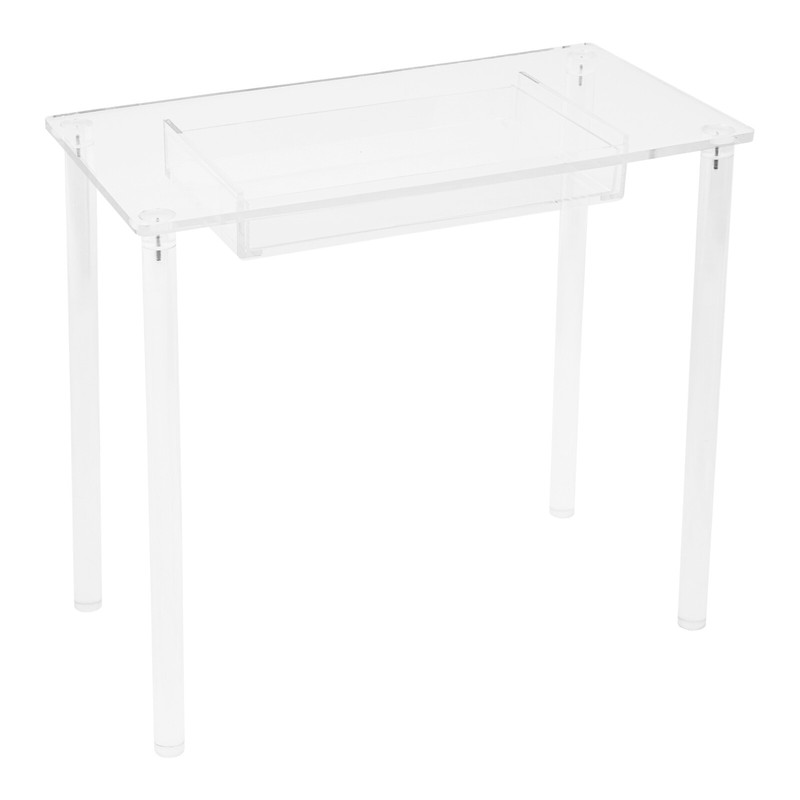 Acrylic Makeup Vanity Desk - Clear Vanity Table with Drawer - Small Makeup Table gallery