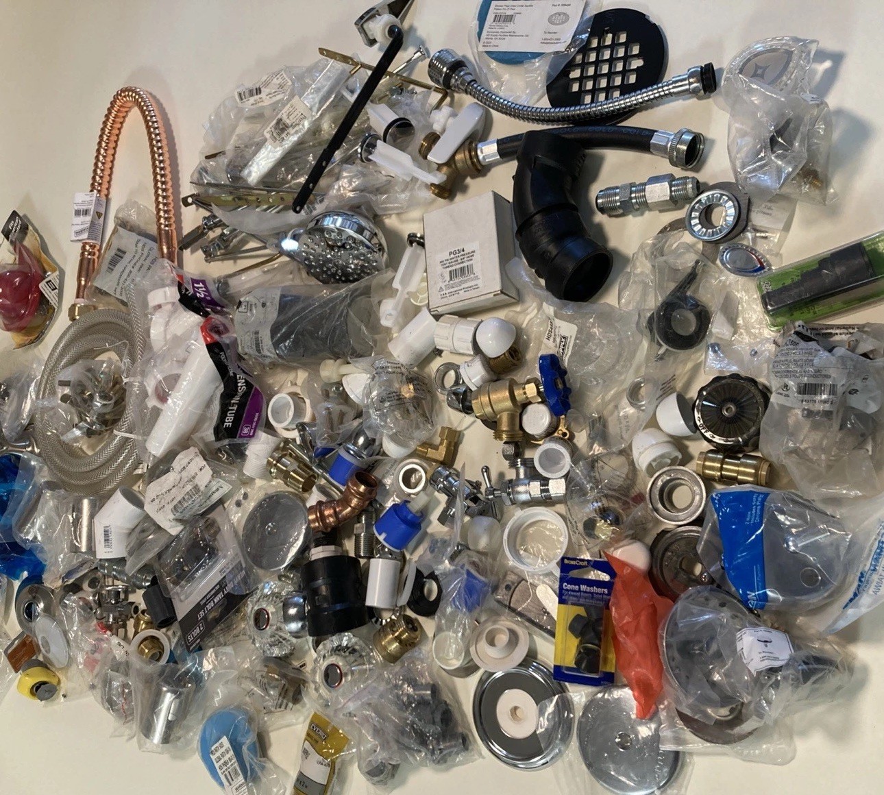 Large Assorted Plumbing Parts Lot Mixed Faucet Drain Valve Fittings Repair Suppl gallery