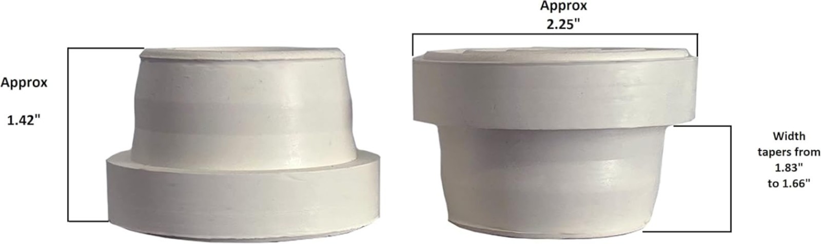 Durable Off White Ladder Bumpers - Anti-Slip Rubber for Pool Ladders (2-Pack) gallery