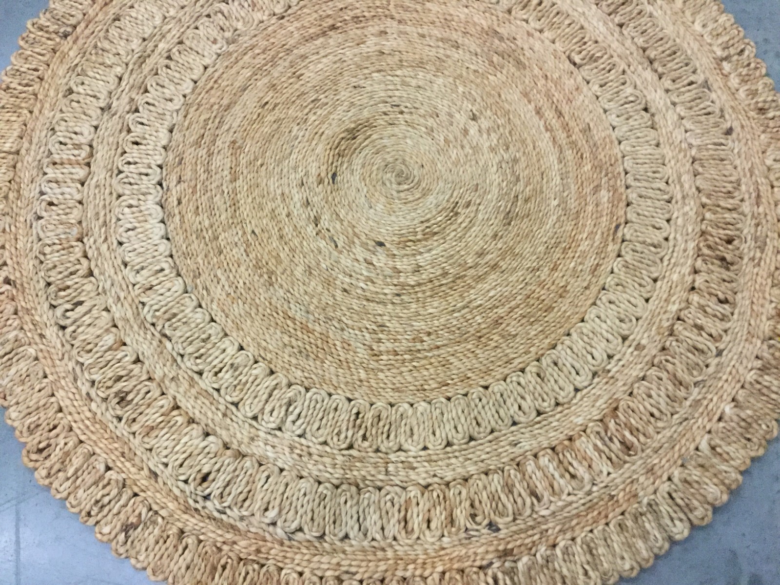 NATURAL 5' X 5' Round Broken Thread Rug, Reduced Price 1172652672 NF356A-5R gallery