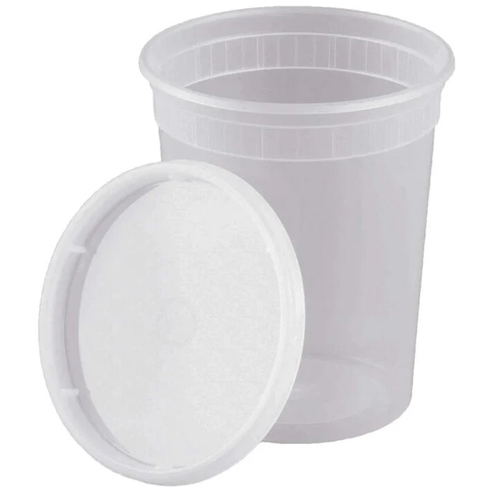 Extra Heavy Duty 240 Pack 32 oz Deli Food/Soup Plastic Containers w/ Lids 1 case gallery