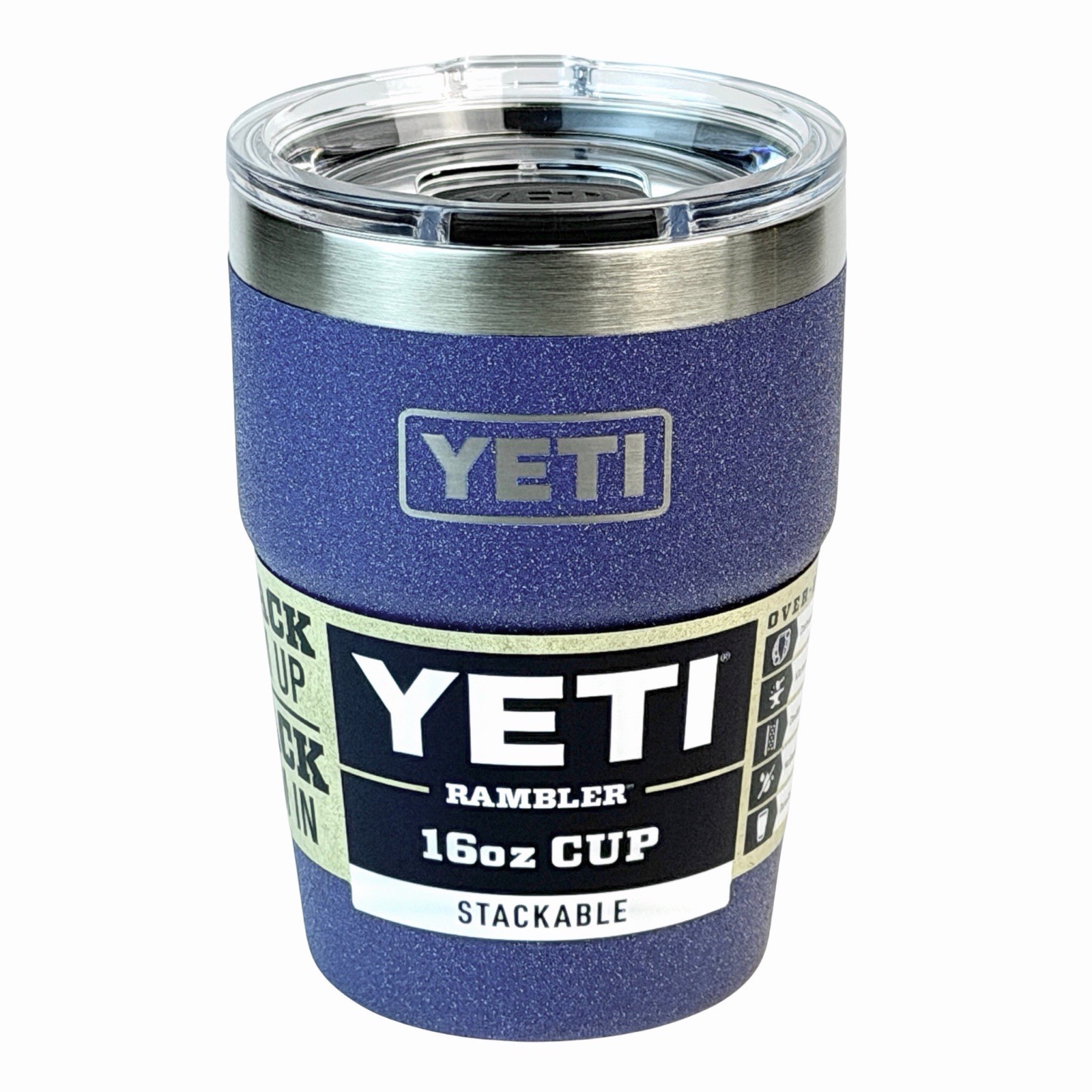 YETI Moon Dust 16 oz Stackable Cup Rambler Limited Edition Stone Texture Cup NWT gallery