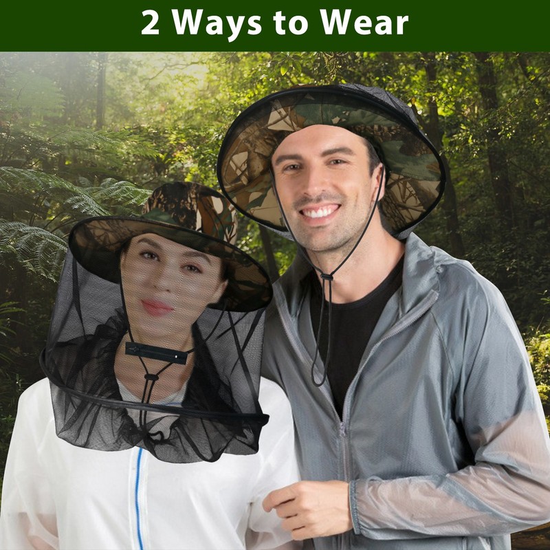 Mosquito Proof Hat ,Foldable & Portable Visible Bug Proof Hat for Camping Hiking gallery