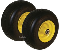 Solid/Flat Free (2) Wheel Assemblies 13×6.50-6 Replace John Deere TCA19309