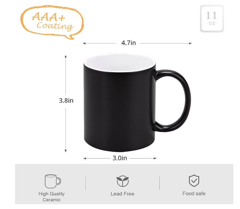 Magic Heat Sensitive Custom 11OZ DIY Coffee Mug Color Changing Cup Tazas Magicas gallery