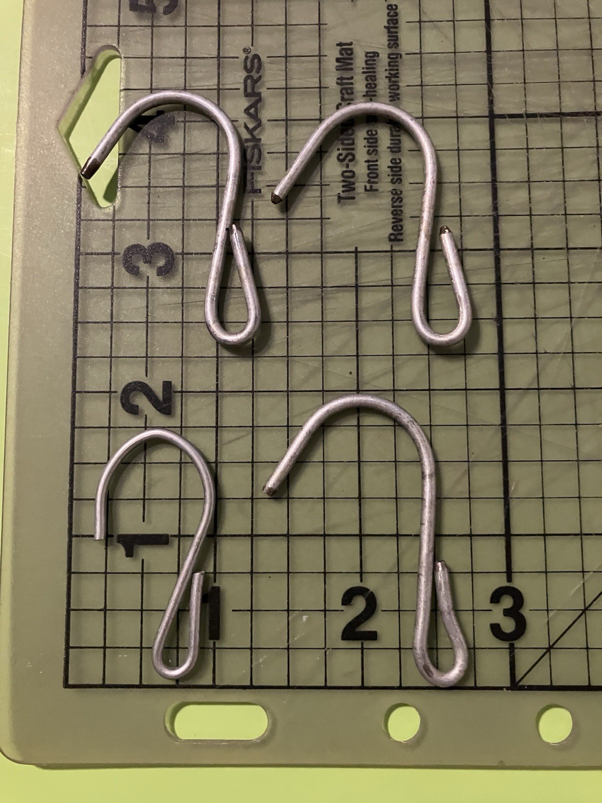 4 asst Galvanized color S-hooks, bent/used 1.5-2” Metal Home Org/Repair Hardware gallery