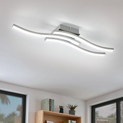 Modern Dimmable Ceiling Light Curved 3 Light 22.5 in Minimalist Flush Mount C…