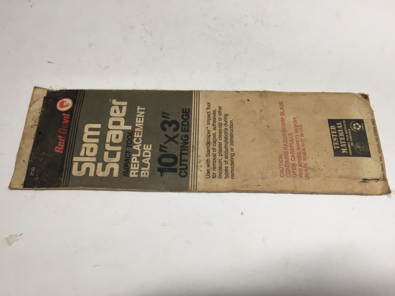 NOS Red Devil Floor Scraper Blade 10" x 3" #2110 gallery