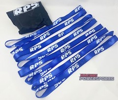 Racingpowersports Soft Loop Tie Down Straps 4500lbs Motorcycle ATV 8PCS 1×8 Blu
