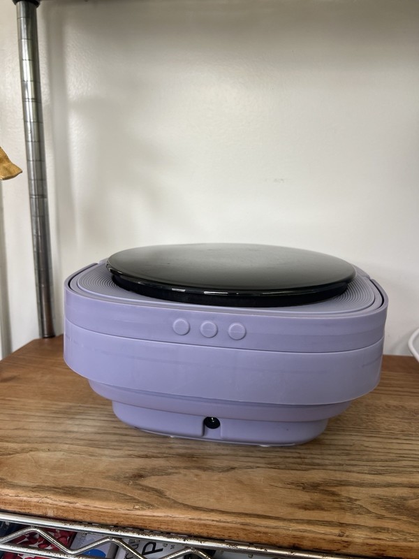 Portable Mini Electric Top-Loading Washing Machine, Compact Purple w/ Handle gallery