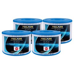 POOLPURE 4 Pack Type S1 Replacement PureSpa Filter for Easy Set Pool Cartridges
