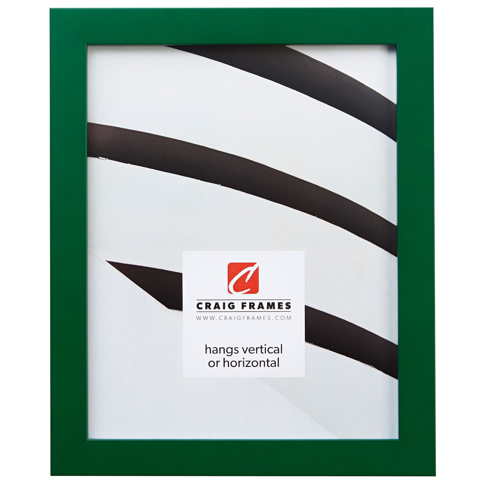 Craig Frames Confetti, 0.875 Inch Wide Modern Green Solid Wood Picture Frame gallery