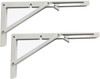 White Folding Shelf Brackets Max. Load 220 Lb, Heavy Duty DIY Wall Mounted Shelf gallery