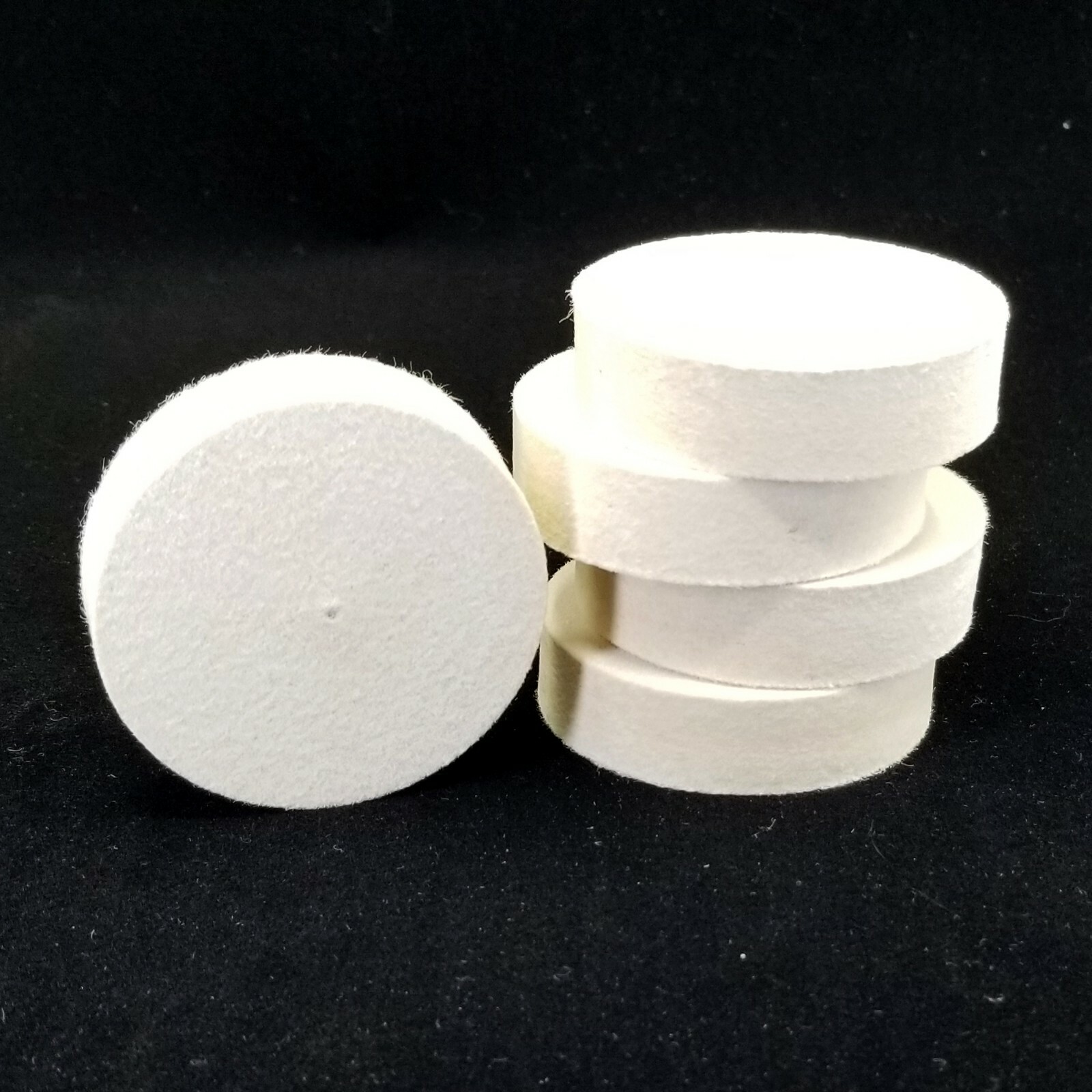 Solid Felt Buffing Wheel 2" x 1/2" Medium Polishing Wheels - Pack of 5 Pieces gallery