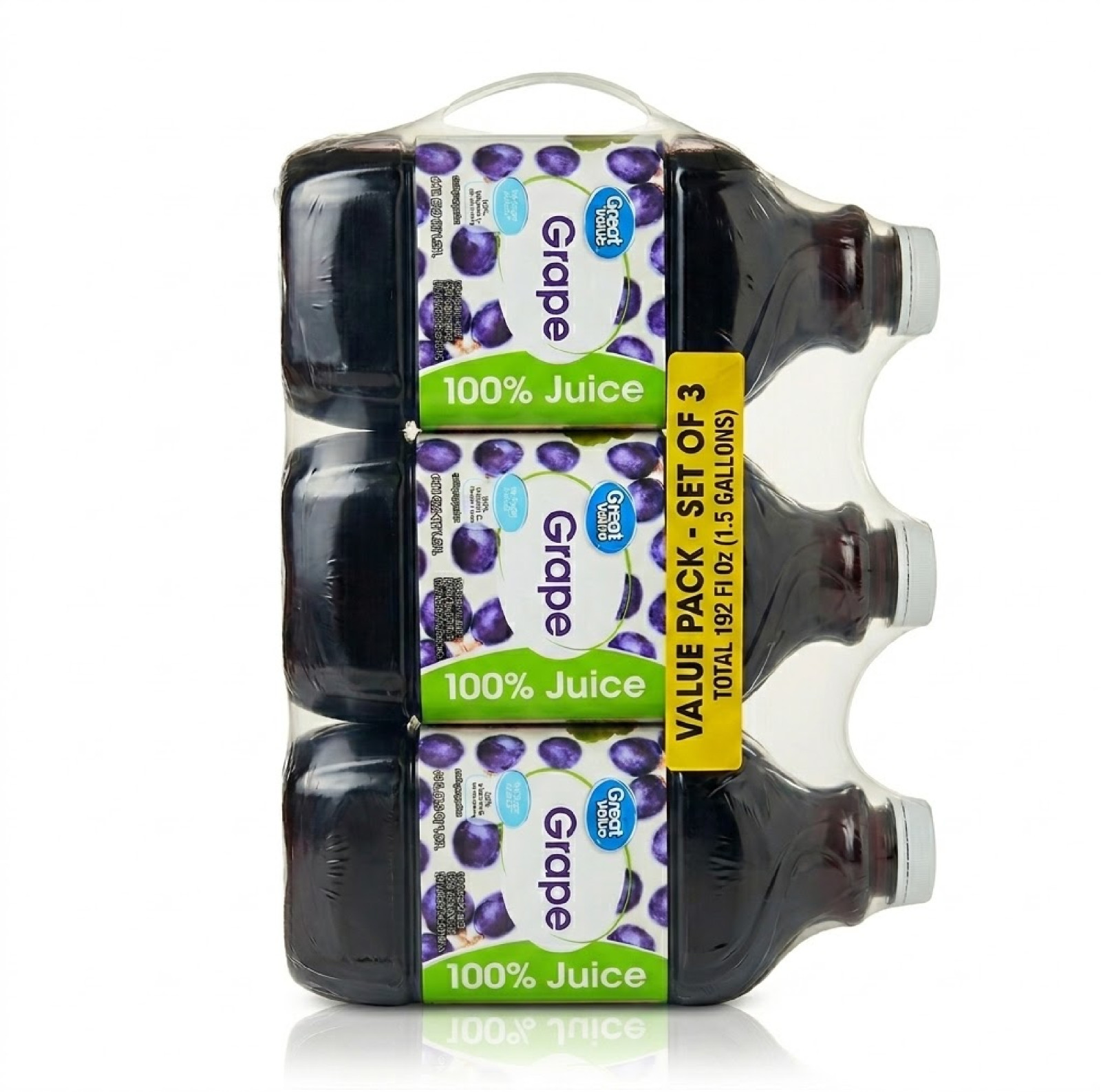 (3 pack) Great Value 100% Concord Grape Juice, 64 fl oz Free Shipping gallery