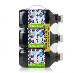 (3 pack) Great Value 100% Concord Grape Juice, 64 fl oz Free Shipping