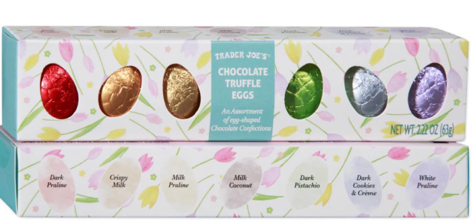2 Pack Trader Joe's Chocolate Truffle Eggs 2.22oz 63g Assorted Flavors Two Boxes gallery