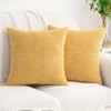 Corduroy Patchwork Throw Pillow Covers 18" x 18" (Pack of 2) Mustard Yellow gallery