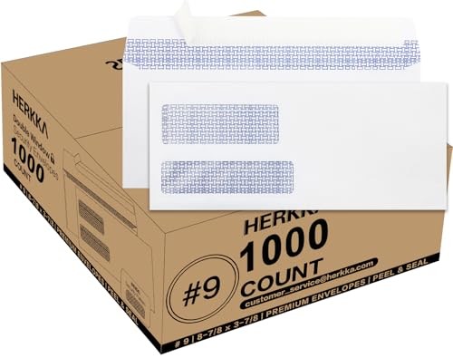 #9 Double Window Security Envelopes, No.9 Double Window Business 1000 Pack gallery