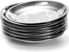 10 Pack Stainless Steel Dinner Plates, 10" round Kitchen Metal Dish Plates, Rust gallery