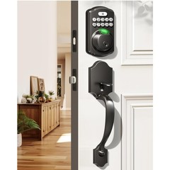Fingerprint Door Lock Set, Keyless Entry Door Lock, Front Handle Set, Electro…