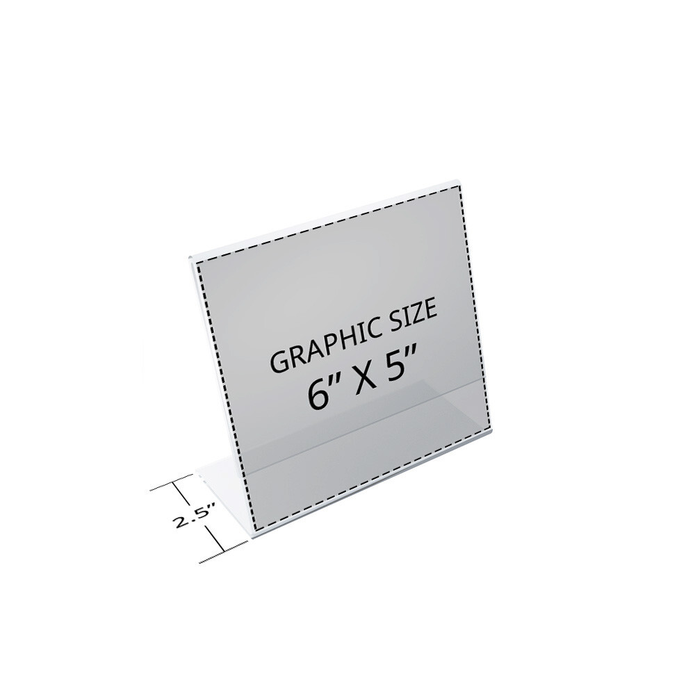 Azar Displays Angled L-Shaped Frame 6"x 5''High, 10-Pack gallery
