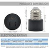 E26/E27 Light Socket to Plug Adapter 2/3 Prong Light Bulb Outlet Adapter 1-8Pcs gallery