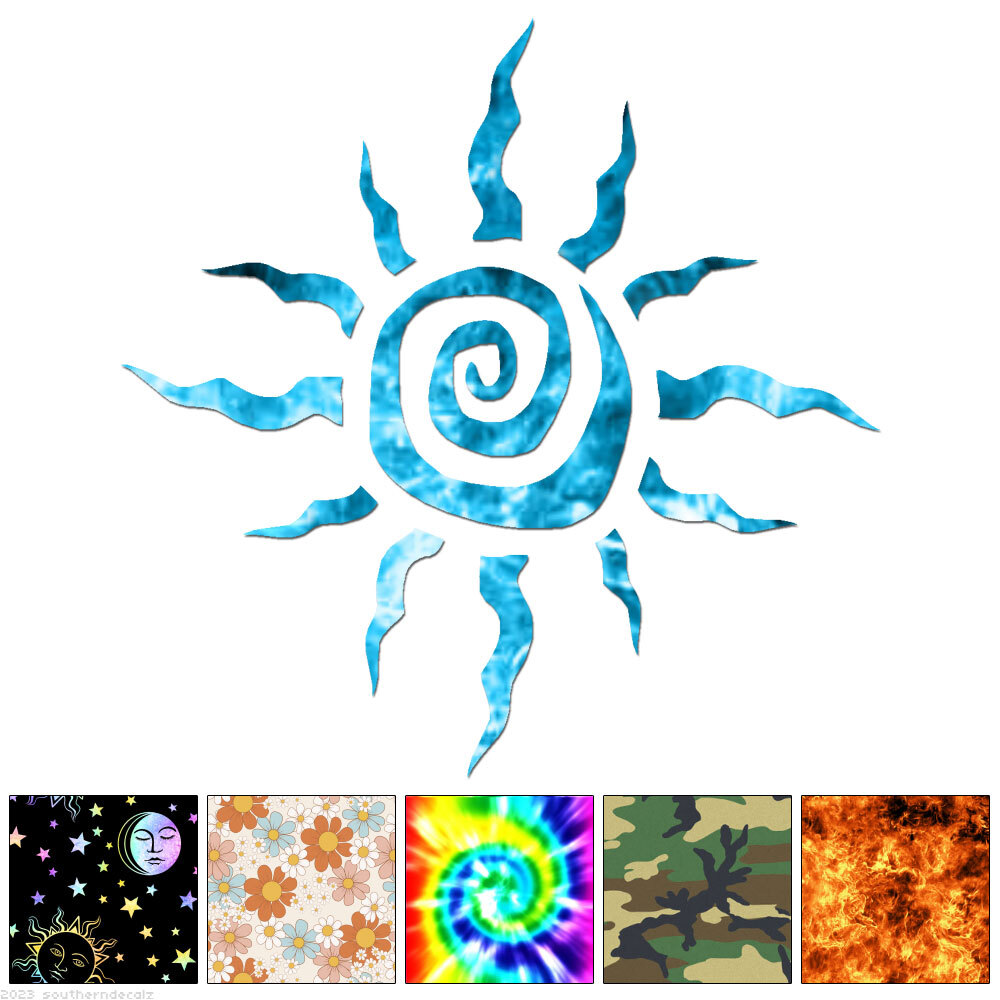 Tribal Sun - Decal Sticker - Multiple Patterns & Sizes - ebn6637 gallery