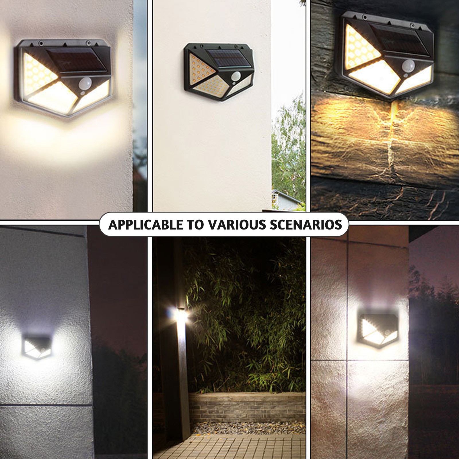 3PCS Outdoor Solar Wall Light LED Motion Sensor Bright Flood Street Lamp gallery