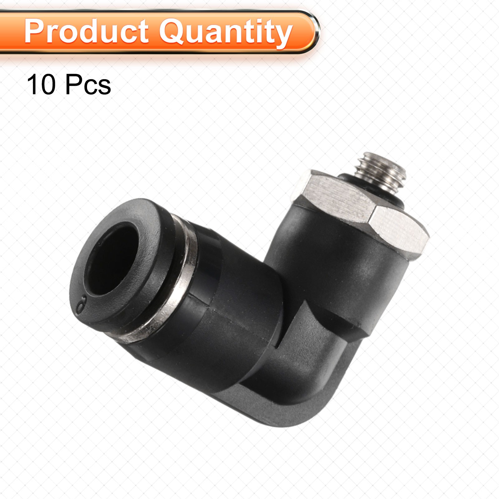 10 x Pneumatic Air Elbow Quick Connector M5x0.8 Male Thread x 6mm ID Tube gallery
