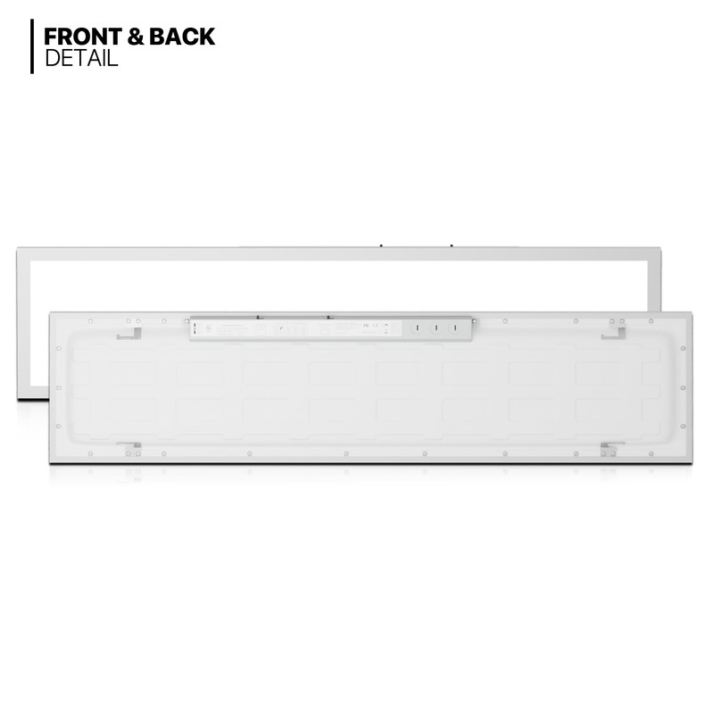 2Pcs 1x4 LED Flat Panel Light 4000LM 5000K Dimmable Drop Ceiling Troffer Fixture gallery