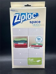 Ziploc Space Bag FLAT Medium Flat Storage Compression Bags Reusable NEW 2 Count