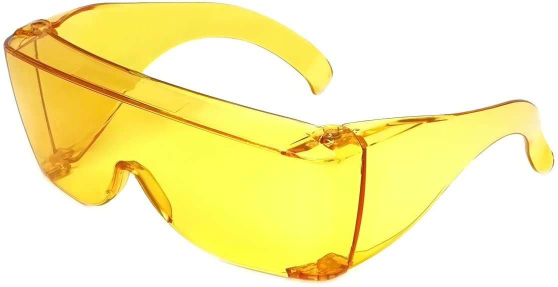 Calabria 3000 Large Square Over Safety Glasses UV Protection in Yellow gallery