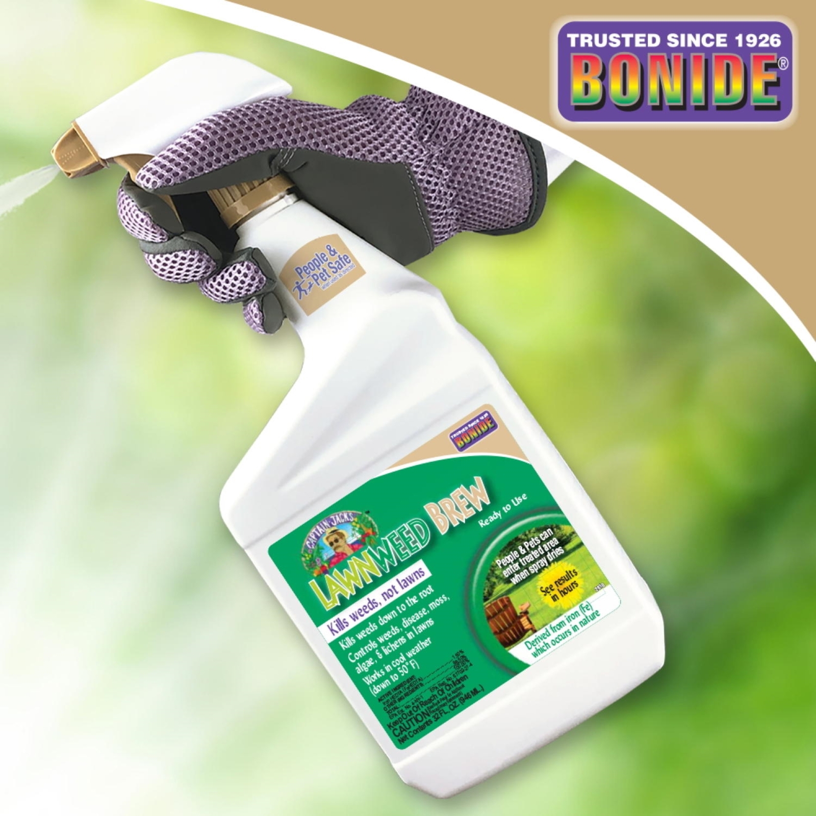 Bonide Captain Jack's Lawnweed Brew, Controls Disease and Weeds, 32 oz gallery