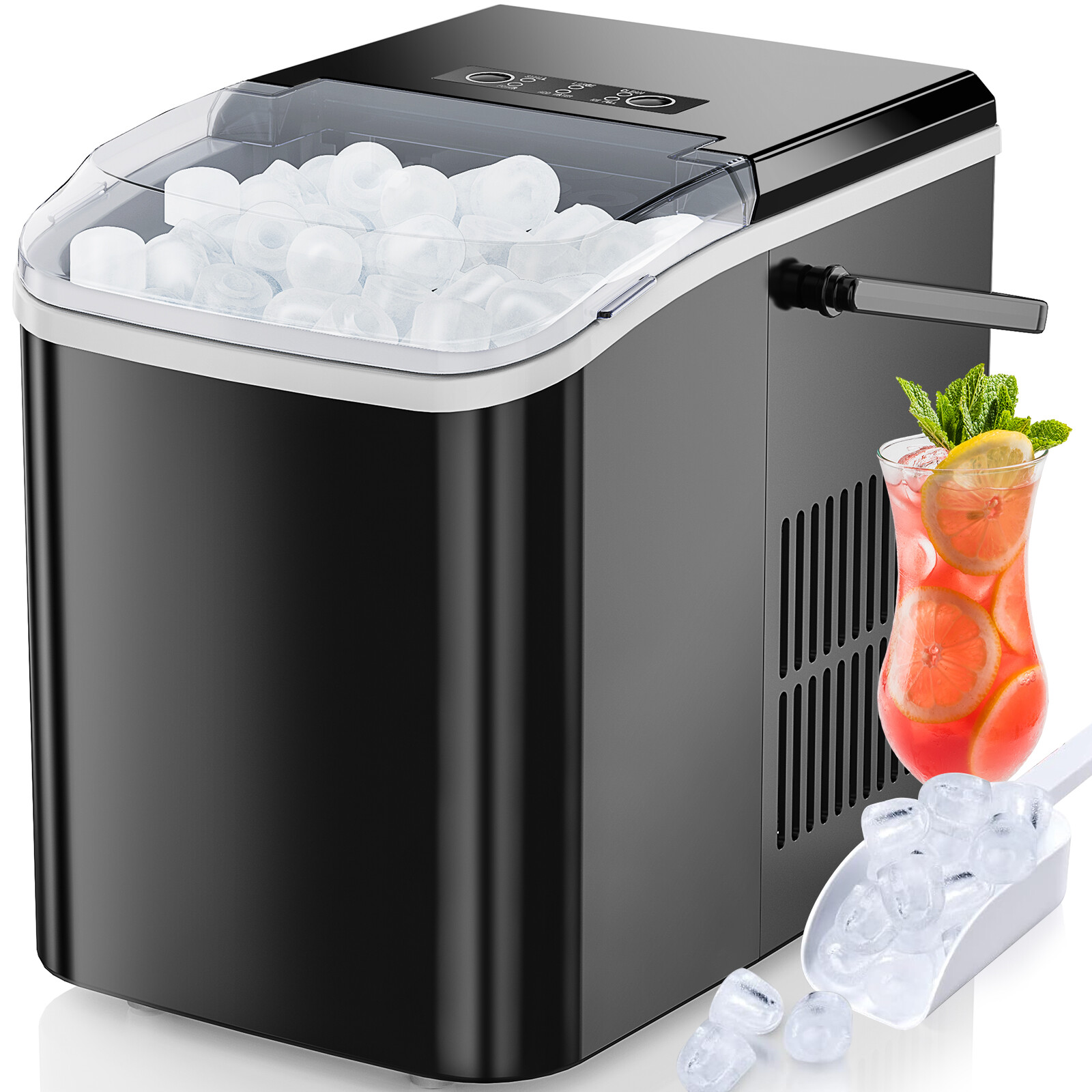 Portable Countertop Bullet Ice Maker Ice Machine with Ice Scoop 26lbs/24hrs gallery